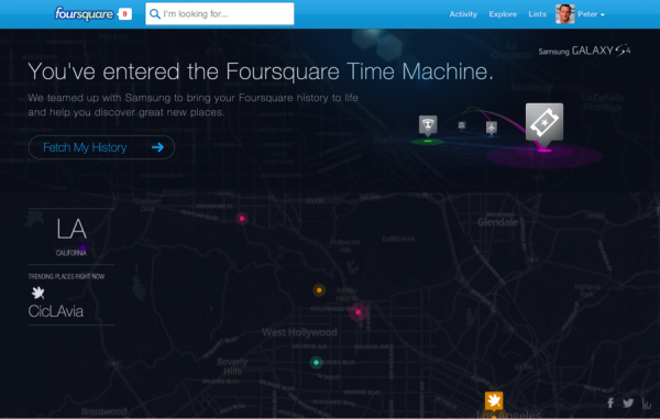 Foursquare Time Machine